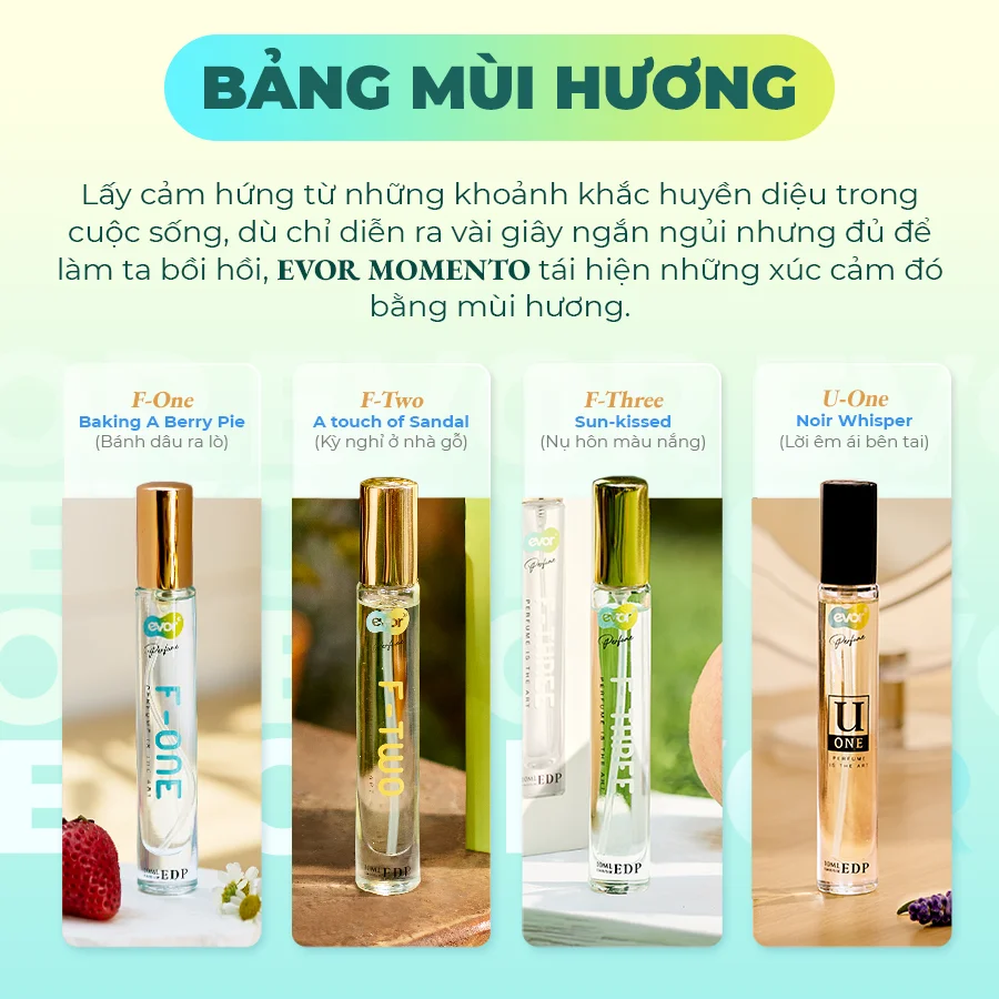 bộ sưu tập nước hoa evor momento